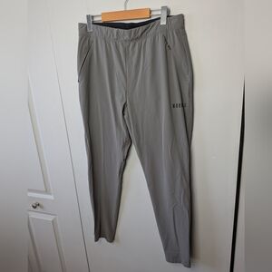 NOBULL Men Sweatpants Gray Color Size M Pockets Slip On Zipper Button Leg